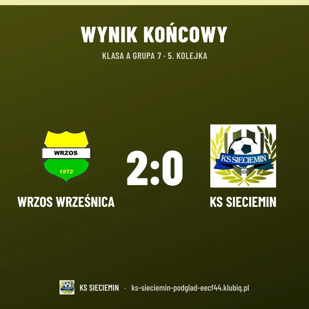 Wrzos Wrześnica 2:0 KS Sieciemin